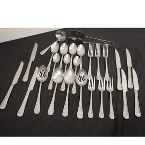 Reed & Barton Stainless China Flatware Silverware Set Floral Pattern